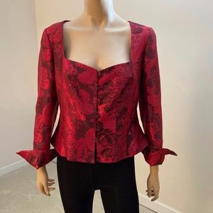 KAY UNGER /  Cocktail Jacket / Red / Size 12
